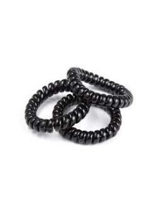 Set 3 gomas cable tela negros