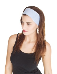 Turbante azul de rizo con velcro 2