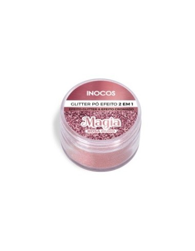 Glitter Po Efeito 2 in 1- Magia Rosa Oro 3gr