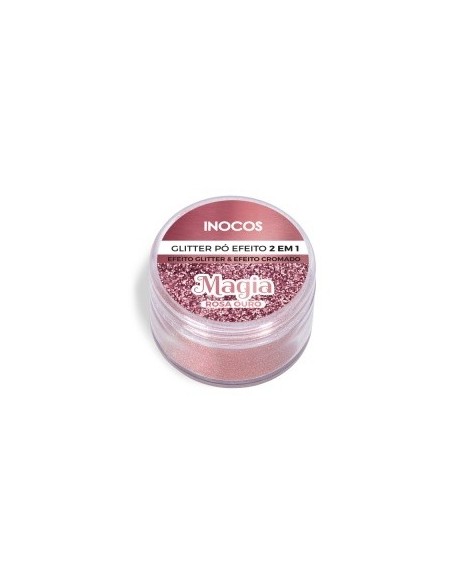 Glitter Po Efeito 2 in 1- Magia Rosa Oro 3gr
