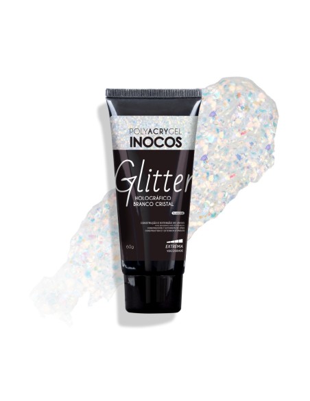 Poly Acrygel Blanco Cristal Holografico 60gr.