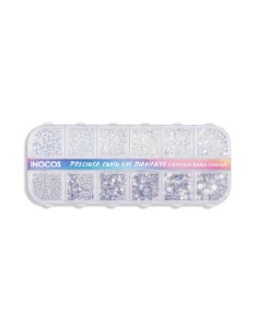 Nails Decor Inocos_Cristales Blanco Plata Holografico
