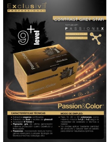 Decoloracion Passion&Color Grey Strar 9+ 500gr.