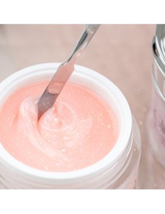 Gel construccion Glitter Nude Lechoso 30ml.
