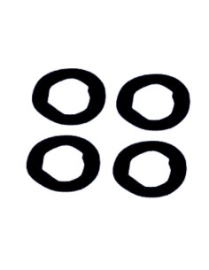 Goma Acrilica Grande Negro