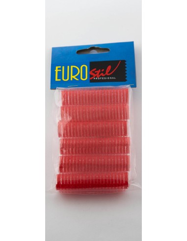 Rulos velcro Rojo. 13mm. 6ud