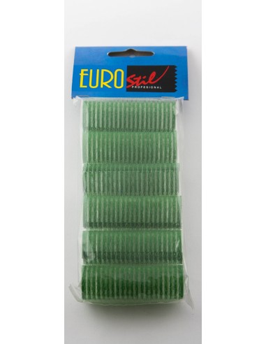 Rulos velcro Verde. 21mm. 6ud