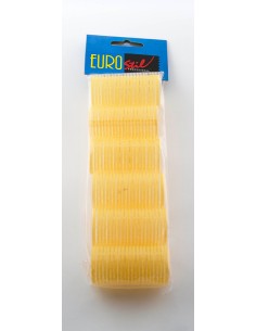 Rulos velcro amarillo 32mm 6ud 2