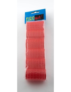 Rulos velcro rojo 36mm 6ud 2