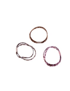 Pack 3 coleteros de goma elástica color animal print