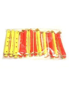 Bigudi Plastico Corto n 11 rojo  amarillo 2