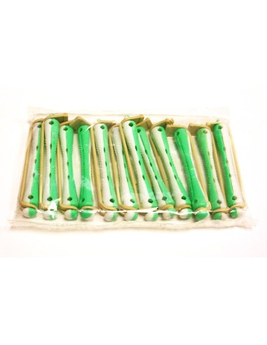 Bigudi Plastico Corto n 14 blanco verde