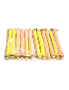 Bigudi Plastico Largo n 5  amarillo rosa 2