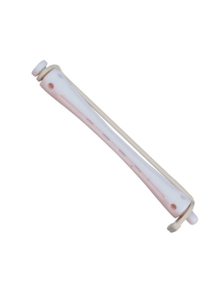 Bigudi Plastico Largo n 6 rosa blanco