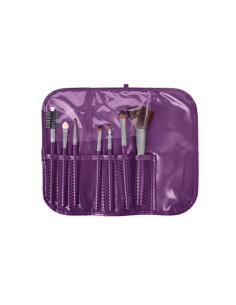 Estuche 7 pinceles de maquillaje Tika color Negro Bifull