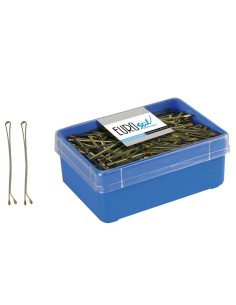 Horquilla caja de 300 clips bola bronce 4-C