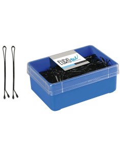 Horquilla caja de 300 clips bola negro 4-C