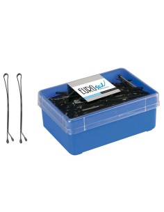 Horquilla clip largo negro 7C 150ud