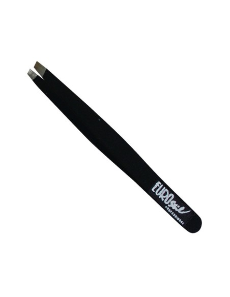 Pinza Depilacion Mediana Negra 8cm Obl.