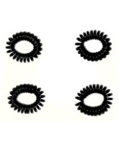 Pack 4 Coletero Cable Telefono Negro