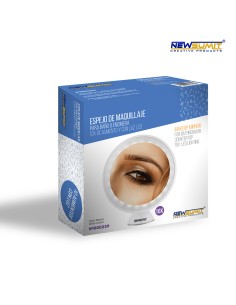 Espejo maquillaje con luz led ventosa 10X