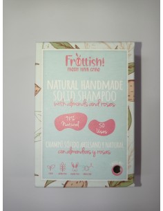 Champu solido artesanal con almendras y rosas