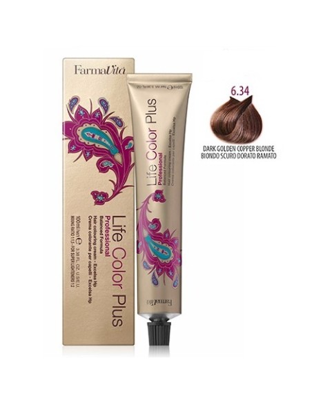Tinte Life Rubio Oscuro dorado cobre 6/34 - 100ml