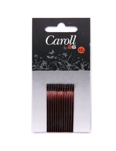 Horquilla Caroll 12 ud castaño 45mm.