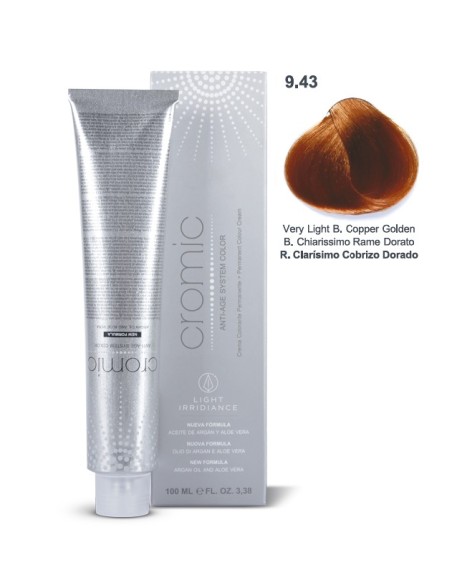 Tinte Irridiance Rubio Clarisimo Cobrizo Dorado 9/43 - 100ml