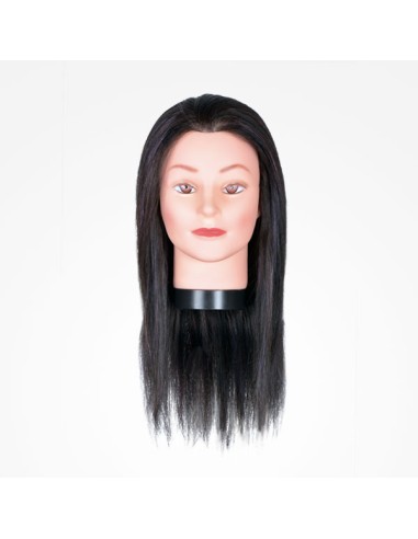 Cabeza cabello 40-45 cm 100% humano color negro